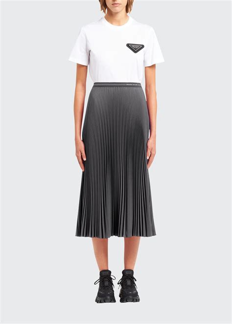 prada quilted skirt|Prada pleated skirt.